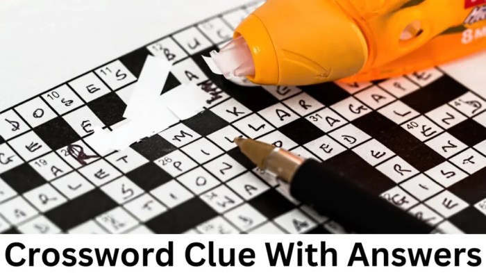 Crossword clue on the job