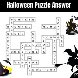 Halloween crossword puzzle answer key