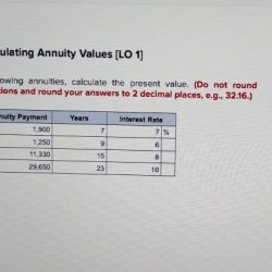 For each of the following annuities calculate the present value